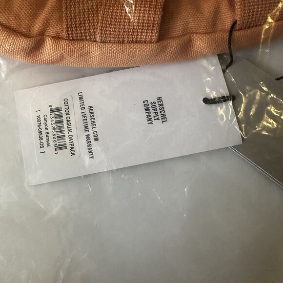 Herschel Supply Co Cotton Casual Daypack Backpack Canyon Sunset Orange Brand New main image 8